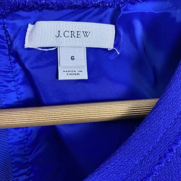 J. Crew Blue 100% Wool Teddie Dress - Picture 6 of 13